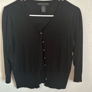WOMENS M Black button up sweater